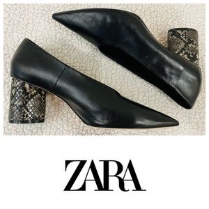Zara Snake Print Heels
